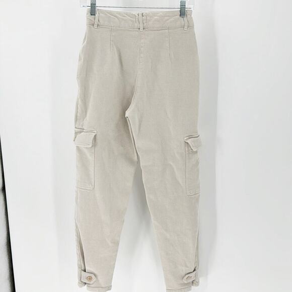 Wilfred Free Modern Cargo Pants Size 4 Cream Denim casual minimalist versatile - Picture 2 of 12